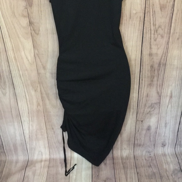 NWT n:Philanthropy Black Ruched Mock Neck Bodycon Peach Dress - Picture 9 of 13